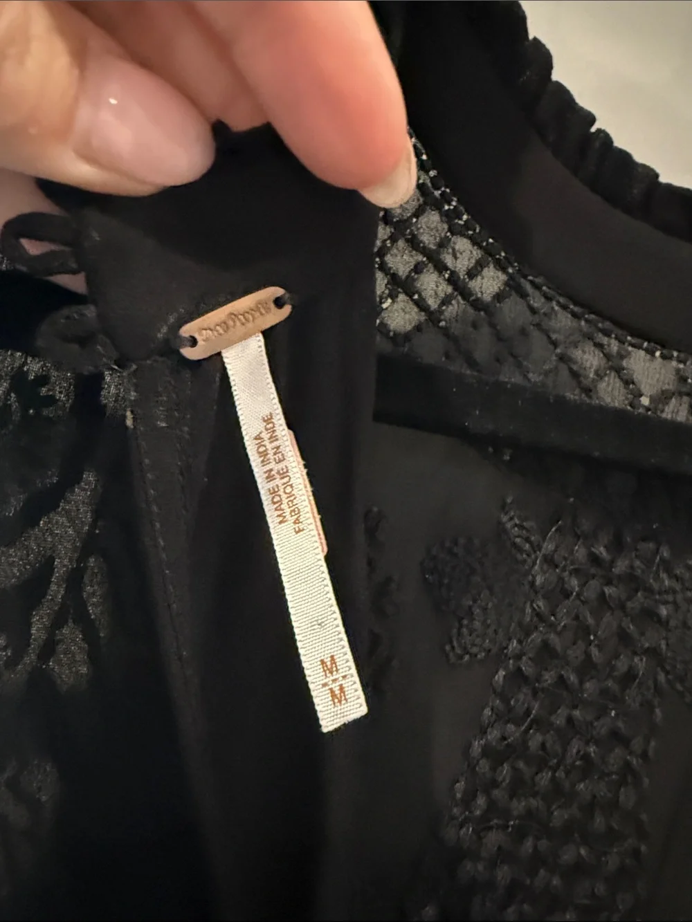 Free People Black Embellished Tiered Maxi Dress